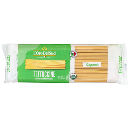 L'Oro Del Sud, Organic Fettuccine Pasta 1 lb.