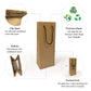 Euro Tote Bag Wine 5x3.5x13.25 Paper Bags Rope Handles