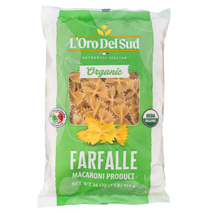 L'Oro Del Sud, Organic Farfalle Pasta 1lb