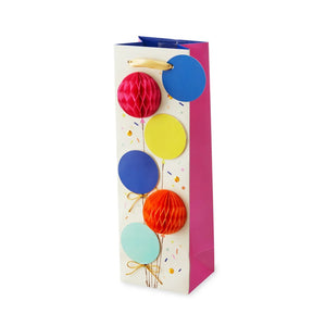 Cakewalk Honeycomb Balloons Wine Gift Bag