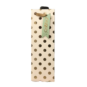 Gold Polka Dot Wine Bag