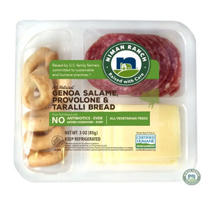 Niman Ranch Snack Pack—Genoa Salame, Provolone & Taralli Bread