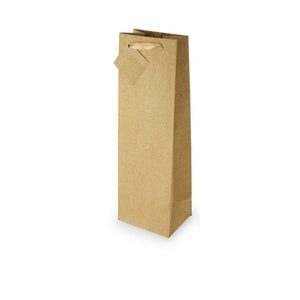 Wine Bottle Gift Bag - Gold Glitter