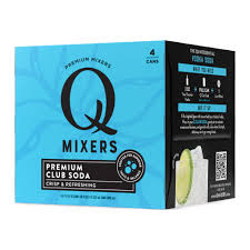 Q Club Soda 4-Pack Cans
